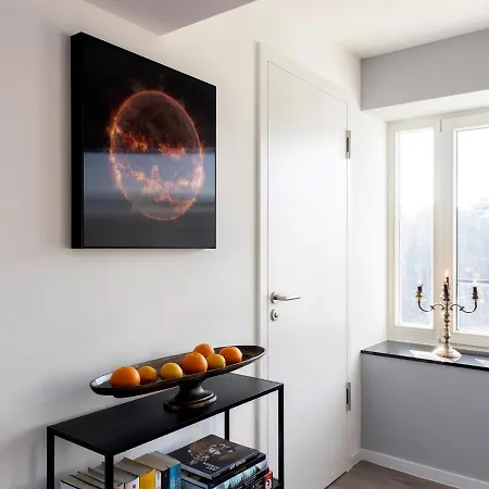 Penthouse Mit Kamin, Dachterrasse, Meerblick, Gasgrill, Klimaanlage, Luxus-design-apartment, 2 Minuten Zum Appartement