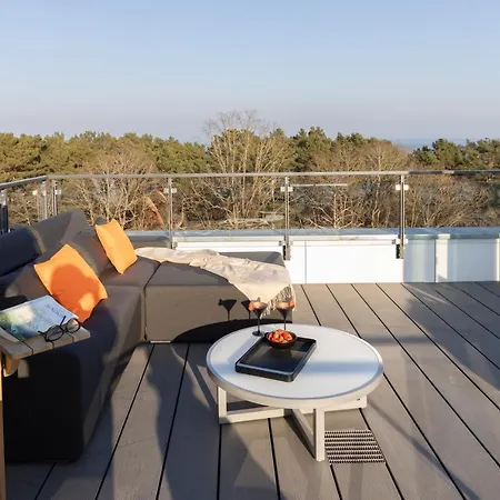 Penthouse Mit Dachterrasse, Meerblick, Klimaanlage, Gasgrill, Kamin, Luxus-design-apartment, 2 Minuten Zum