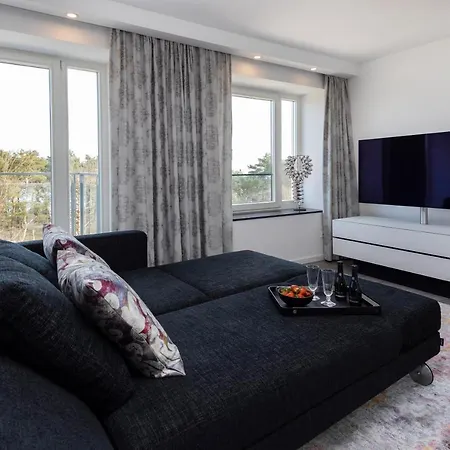 Penthouse Mit Dachterrasse, Meerblick, Klimaanlage, Gasgrill, Kamin, Luxus-design-apartment, 2 Minuten Zum דירה בינץ