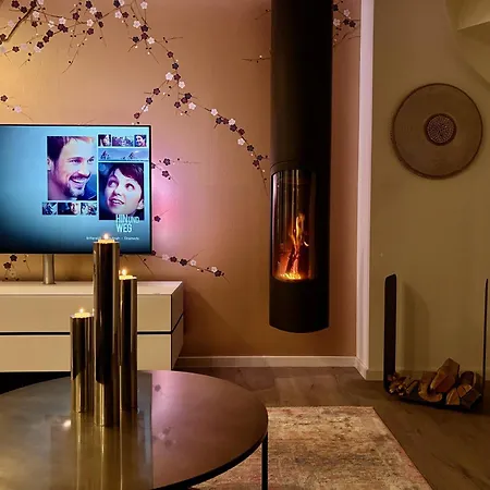 Penthouse Mit Kamin, Dachterrasse, Meerblick, Gasgrill, Klimaanlage, Luxus-design-apartment, 2 Minuten Zum * Binz